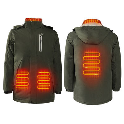 Vêtements chauffants électriques 7,4 volts, imperméables avec capuche