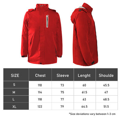 Lavé à la machine Rechargeable Hommes Femmes 4 Zones de chauffage Électrique Hooded Jacket d'hiver chauffé