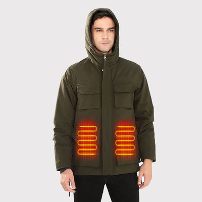 Vêtements chauffants pour hommes lavables 7.4V Vêtements chauffants rechargeables avec 4 zones chauffantes
