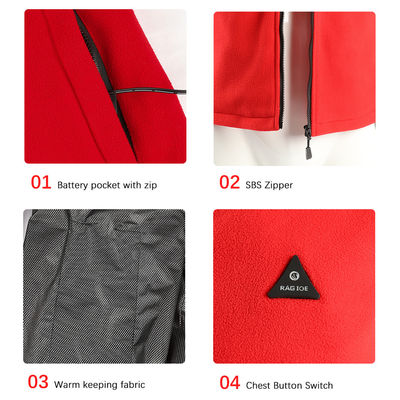 réchauffeur passionné du corps Gilet des hommes passionnés rechargeables de 55C 5V Smart