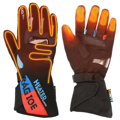 La batterie rechargeable antidérapante noire a chauffé des gants d'hiver pour la FCC de ski de la CE de motocyclisme