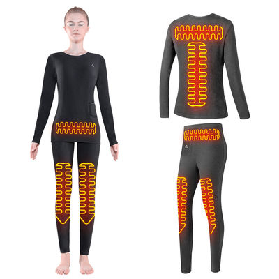 7.2V Chauffage électrique couche de base chauffé pantalons thermiques sous-vêtements pour les sports d'hiver