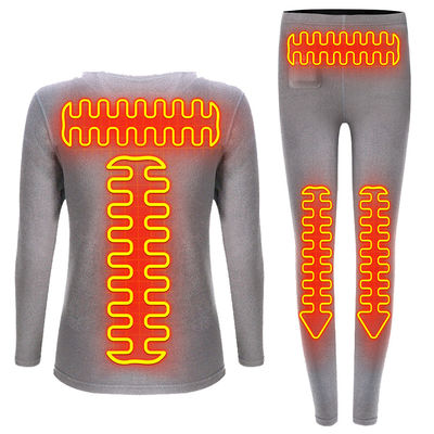 Vêtements de chauffage d'hiver chauffage électrique couche de base chaude haut et bas sous-vêtements pour femmes matériau doux