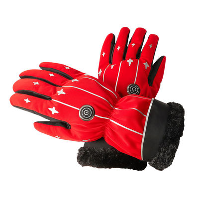 La batterie extérieure de l'équitation 4000mAh d'hiver a chauffé les femmes passionnées rouges de mitaines de gants d'hiver