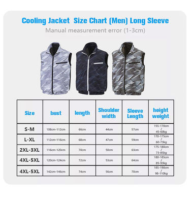Gilet froid de refroidissement du gilet 4XL de fan de travail aérien pour le temps chaud