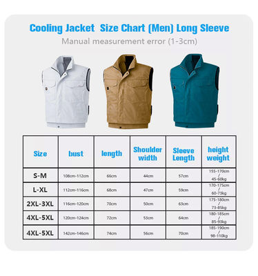 Gilet froid de refroidissement du gilet 6700mAh 4XL de fan à piles pour l'été