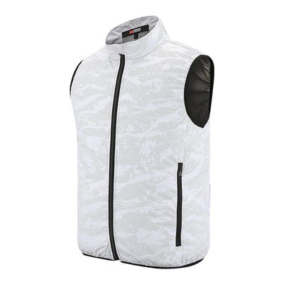 Blanc de refroidissement de gilet conditionné par air du gilet XXL XXXL de fan des vêtements de travail 5V