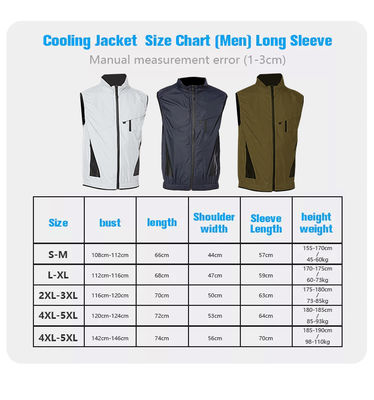 Veste de refroidissement de climatisation de fan noire d'habillement sous le polyester 100% de temps chaud