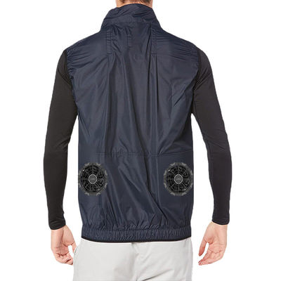Veste de refroidissement de climatisation de fan noire d'habillement sous le polyester 100% de temps chaud