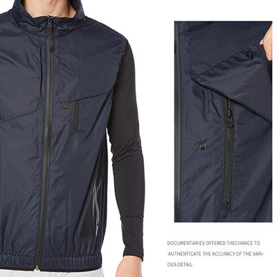 Veste de refroidissement de climatisation de fan noire d'habillement sous le polyester 100% de temps chaud
