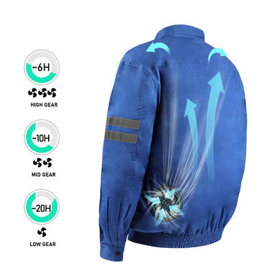 OEM Blue Air a conditionné la veste de vélo avec le ventilateur pour la construction de travail
