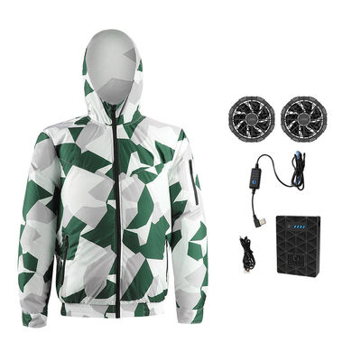 Manteau conditionné par air de polyester de climatiseur de T-shirt de fan de ROHS