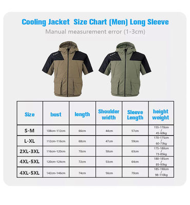 L'air de douille de short d'OEM a conditionné des chemises avec le T-shirt de climatisation de deux fans