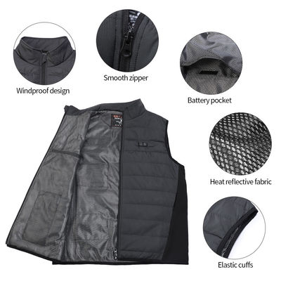 OEM Vêtements chauffants électriques à infrarouge lointain Veste chauffante rechargeable pour hommes