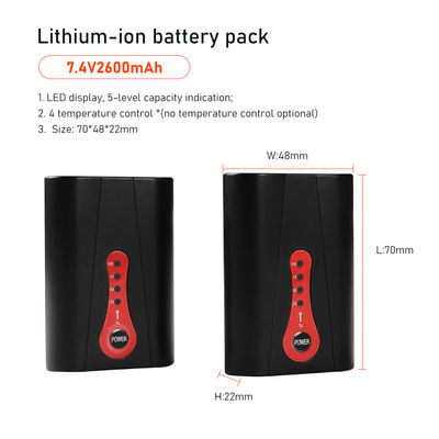 chargeur 7.4V portatif pour le paquet passionné de batterie de gilet pour le manteau passionné
