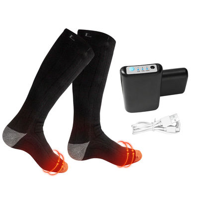 Chaussettes chauffantes électriques de sport 5V 4000mAh Chaussettes à piles tricotées