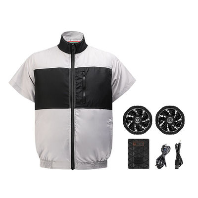 Gray Black Cooling Fan Vest léger S/M/L/XL/XXL/XXXL Optinal avec la batterie 6700mAh