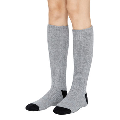 Bas chauffants à batterie grise 4000mAh trois temp. Chaussettes de compression chauffantes Gears