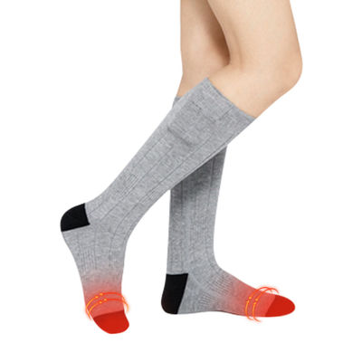 Bas chauffants à batterie grise 4000mAh trois temp. Chaussettes de compression chauffantes Gears