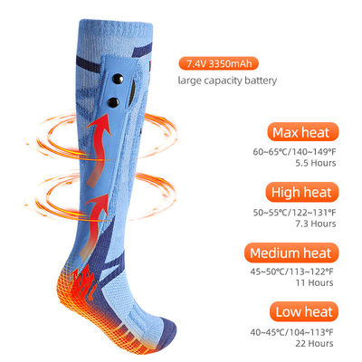 Ski campant de chauffage rechargeable de pêche d'Ion Self Heating Socks For de lithium de 4 arrangements