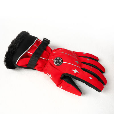 Gants à piles de travail de Lycra de doigt d'écran tactile de gants passionnés électriques rouges de surf des neiges