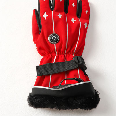 Gants à piles de travail de Lycra de doigt d'écran tactile de gants passionnés électriques rouges de surf des neiges