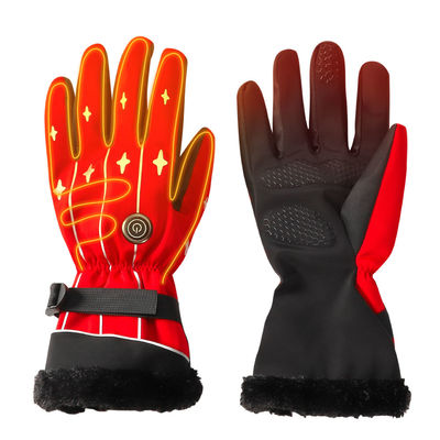 la batterie 3.7V rechargeable a chauffé le tissu de Lycra des femmes de Ski Mittens Heated Ski Gloves pour des sports en plein air d'hiver