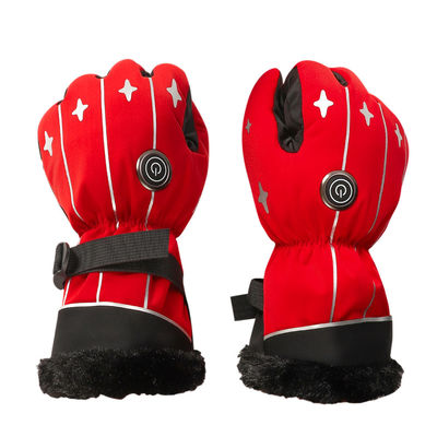 la batterie 3.7V rechargeable a chauffé le tissu de Lycra des femmes de Ski Mittens Heated Ski Gloves pour des sports en plein air d'hiver