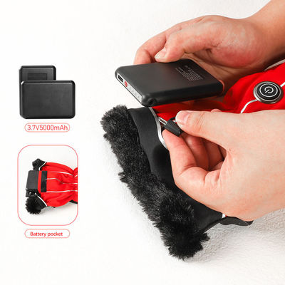 la batterie 3.7V rechargeable a chauffé le tissu de Lycra des femmes de Ski Mittens Heated Ski Gloves pour des sports en plein air d'hiver
