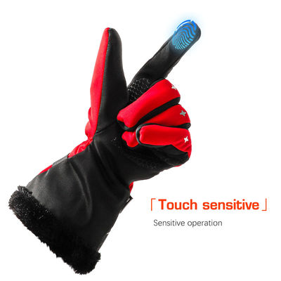 La batterie extérieure de l'équitation 4000mAh d'hiver a chauffé les femmes passionnées rouges de mitaines de gants d'hiver