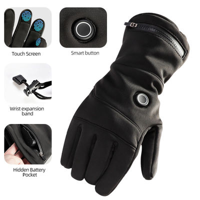 Gants d'hiver chauffants thermiques électriques pour hommes et femmes, mitaines chauffantes rechargeables 7.4V pour l'hiver