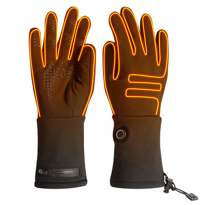 Gants d'hiver chauffés thermiquement électriques de style mince Gants d'escalade en plein air à batterie avec trois réglages de chaleur