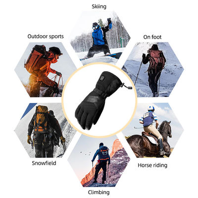 Gants d'hiver chauffés au lithium rechargeables pour la pêche 7,4 V Gants électriques à pile pour le ski