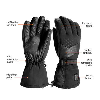 Vente en gros de gants de vélo de montagne chauffés électriques en polyester 2600mAh