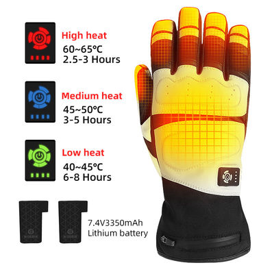 Gants chauffants en silicone anti-dérapant pour le vélo Gants chauffants électriques pour moto pour hommes femmes