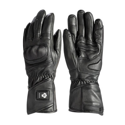 Peau de mouton Noir XXL Gants d'hiver chauffés 7,2 V Gants de ski chauffés par batterie pour hommes Femmes