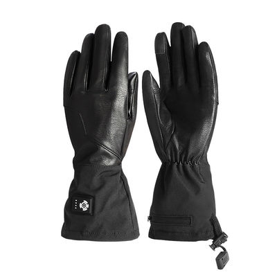 Écran tactile Gants d'hiver chauffés en cuir synthétique à batterie rechargeable Gants de moto