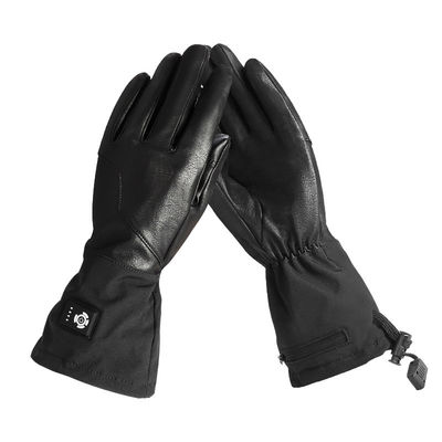 Écran tactile Gants d'hiver chauffés en cuir synthétique à batterie rechargeable Gants de moto