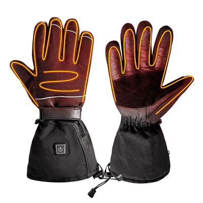 7.4V épaisse batterie rechargeable chauffée gants de ski femmes gants électriques chauffants thermiques avec 3 réglages de chauffage