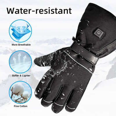 7.4V épaisse batterie rechargeable chauffée gants de ski femmes gants électriques chauffants thermiques avec 3 réglages de chauffage