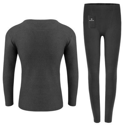 Ensemble de sous-vêtements thermiques chauffés électriques Rechargeable Pour hommes voyage chauffé Pantalon et haut