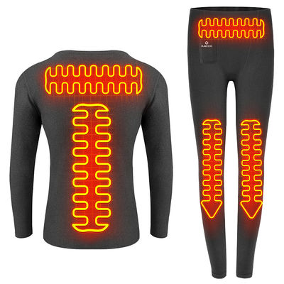 Ensemble de sous-vêtements thermiques chauffés électriques Rechargeable Pour hommes voyage chauffé Pantalon et haut