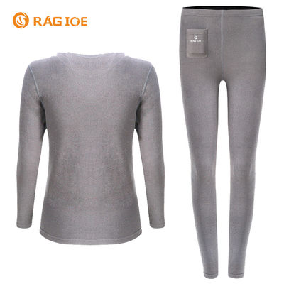 La couche de base de chauffage électrique femelle a chauffé le costume thermique de sous-vêtements pour des sports d'hiver
