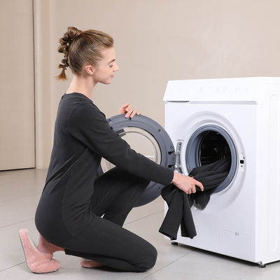 Costume en deux pièces de chauffage de sous-vêtements longs thermiques de couches de base de batterie femelle d'hiver