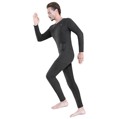 Ensemble de sous-vêtements chauffés par électricité en hiver Tops thermiques en laine Pantalon chauffant le corps