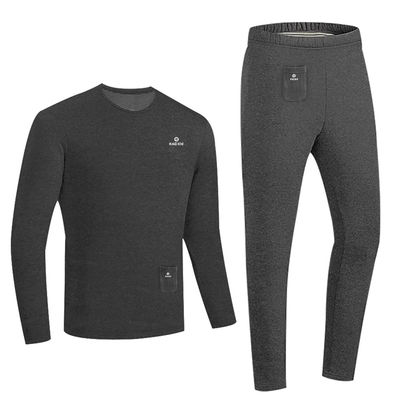 Ensemble de sous-vêtements chauffés par électricité en hiver Tops thermiques en laine Pantalon chauffant le corps