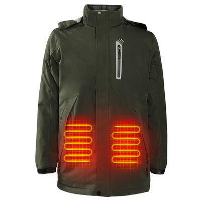 Chaud à l'extérieur chauffé contrôle de température intelligent chaud manteau à capuche d'hiver chauffant chauffant homme veste