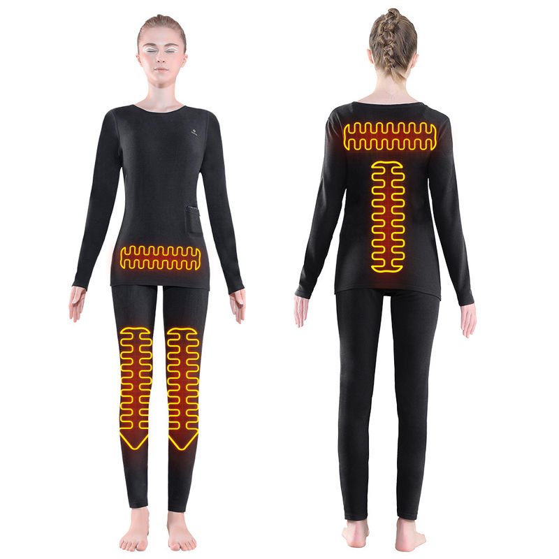 Femmes Premium Hiver Long chaud haut électrique Pantalon Costume ensemble Vêtements chauffage Vêtement chauffé thermique sous-vêtements