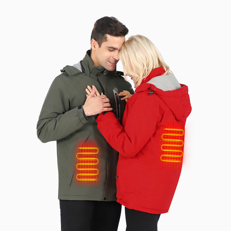 Chaud à l'extérieur chauffé contrôle de température intelligent chaud manteau à capuche d'hiver chauffant chauffant homme veste