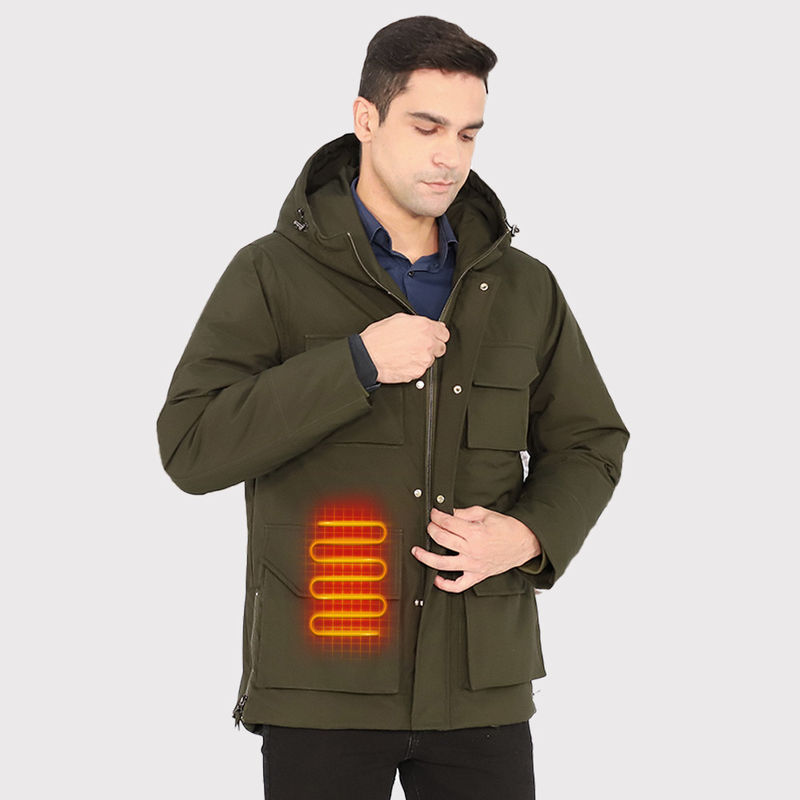 Vêtements de ski en coton chauffant à chaud 7,4 V à batterie Vêtements de snowboard chauffant pour hommes